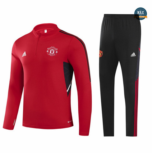 Max Maillot Survetement foot Enfant Manchester United Rouge 2022 fiable max 397