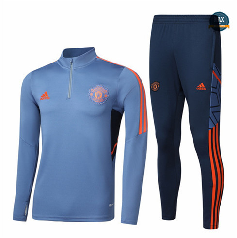 Max Maillot Survetement foot Enfant Manchester United Bleu 2022 fiable max 398