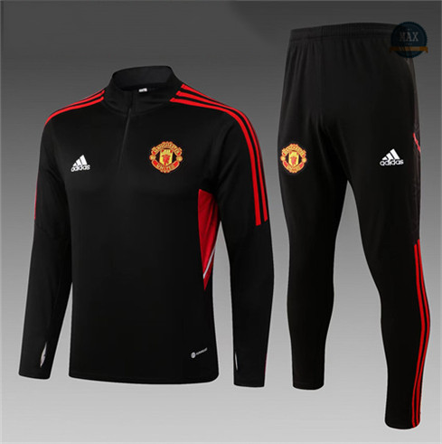 Max Maillot Survetement foot Enfant Manchester United Noir 2022 fiable max 403