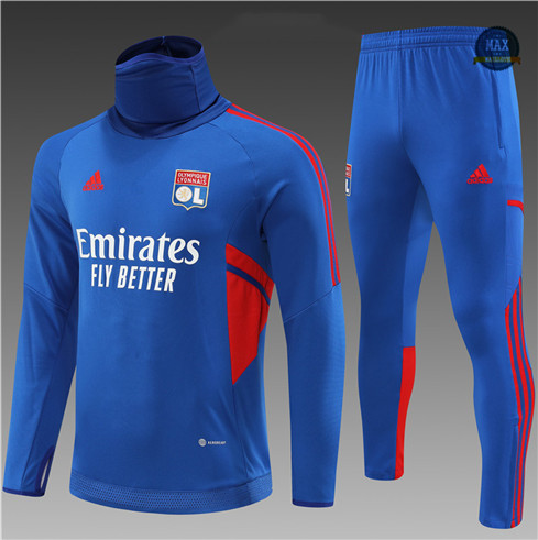 Max Maillot Survetement foot Enfant Lyon Bleu 2022 fiable max 313