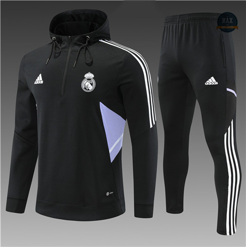 Max Maillot Survetement foot à capuche Enfant Real Madrid Noir 2022 fiable max 294