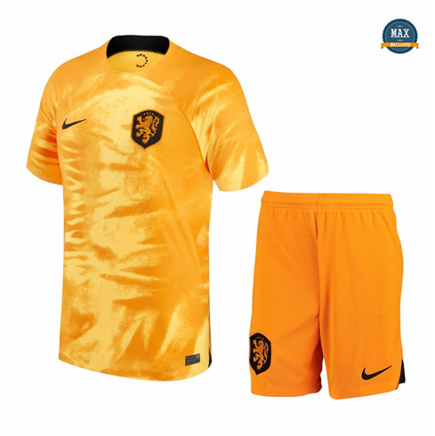 Site fiable Max Maillot Pays-Bas Enfant Domicile 2022/23 pas cher