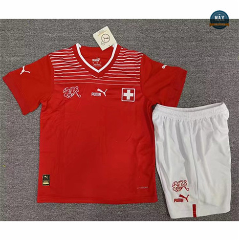 Site fiable Max Maillot Suisse Enfant Domicile 2022/23 pas cher