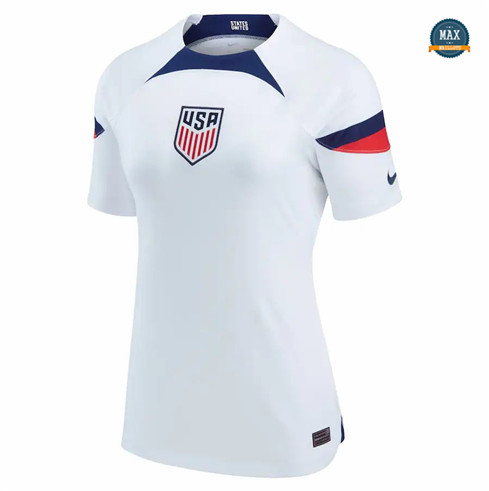 Site fiable Max Maillot Etats-Unis Femme Domicile 2022/23 pas cher