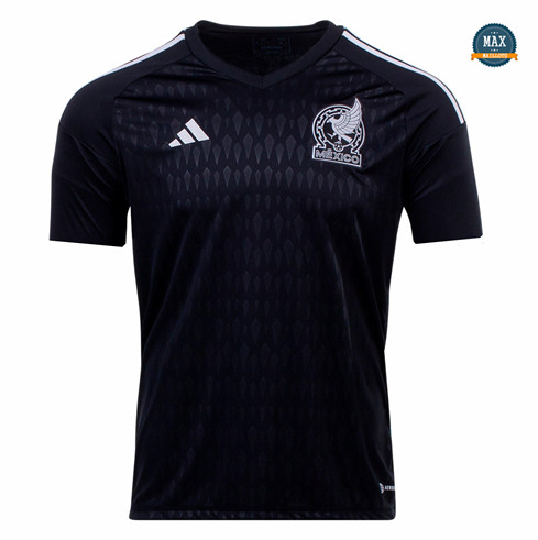 Site fiable Max Maillot Mexique Gardien de but Noir 2022/23 pas cher