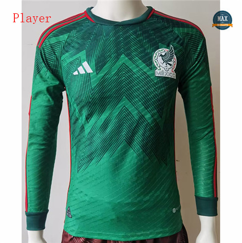 Site fiable Max Maillot Player Version 2022/23 Mexique Domicile Manche Longue pas cher