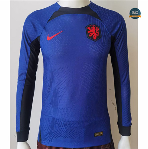 Max Maillot de foot Player Version 2022 2023 Pays-Bas Exterieur Manche Longue fiable max 069