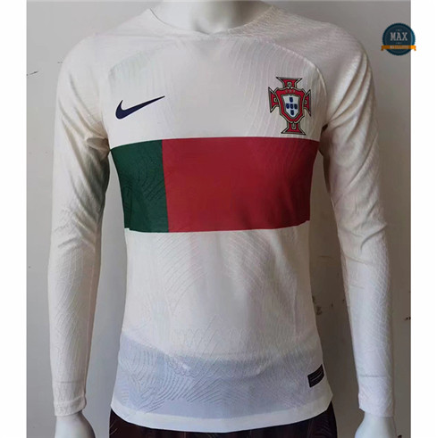 Max Maillot de foot Player Version 2022 2023 Portugal Exterieur Manche Longue fiable max 073