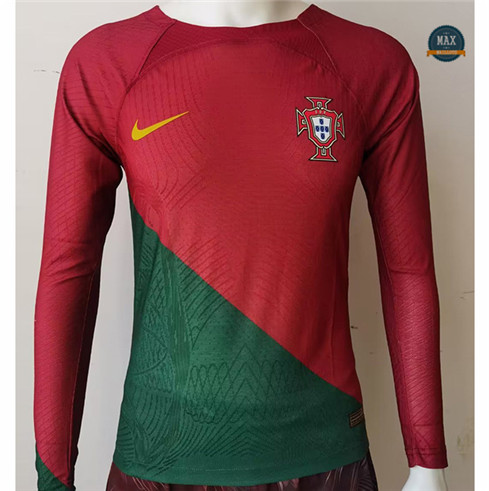 Max Maillot de foot Player Version 2022 2023 Portugal Domicile Manche Longue fiable max 074