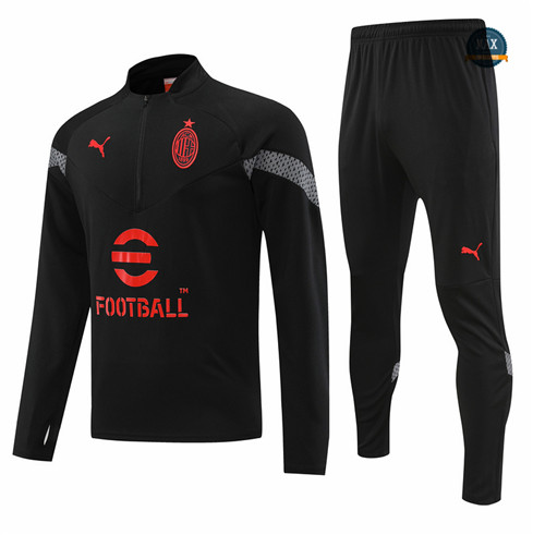 Max Maillot Survetement foot AC Milan Noir 2022 fiable max 264