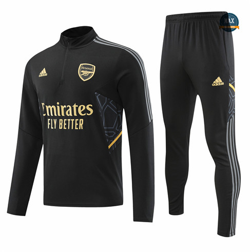 Max Maillot Survetement foot Arsenal Noir 2022 fiable max 223