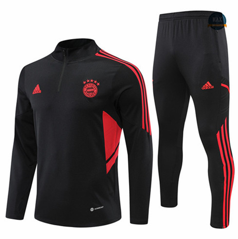 Max Maillot Survetement foot Bayern Munich Noir 2022 fiable max 098