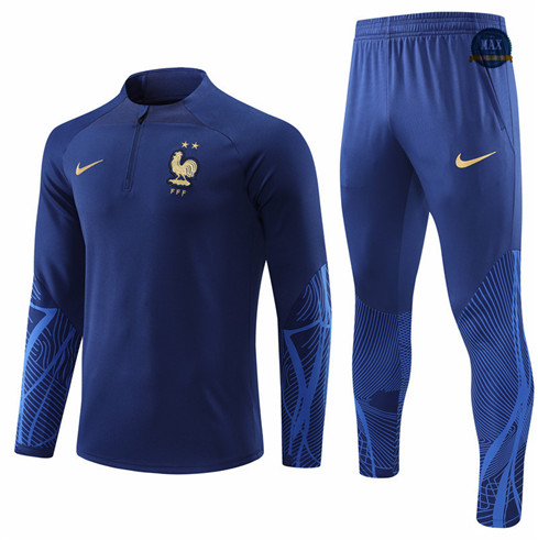 Max Maillot Survetement foot France Bleu 2022 fiable max 200