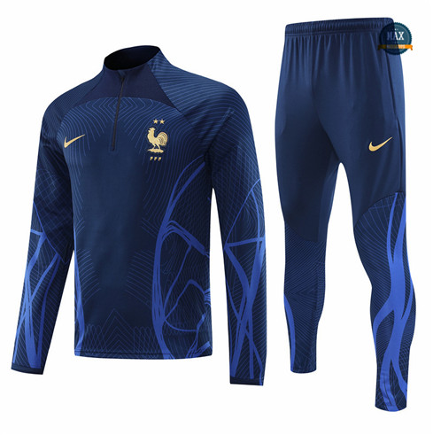 Max Maillot Survetement foot France Bleu 2022 fiable max 204