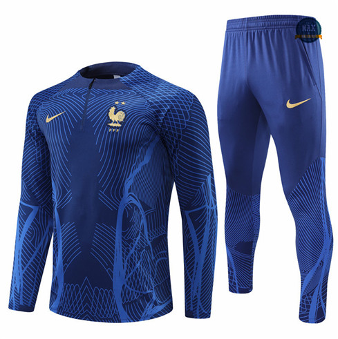 Max Maillot Survetement foot Player France Bleu 2022 fiable max 206