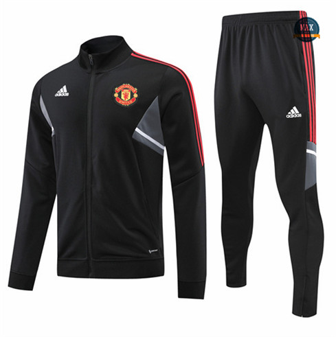 Max Maillot Veste Survetement foot Manchester United Noir 2022 fiable max 242