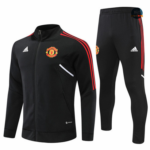 Max Maillot Veste Survetement foot Manchester United Noir 2022 fiable max 245