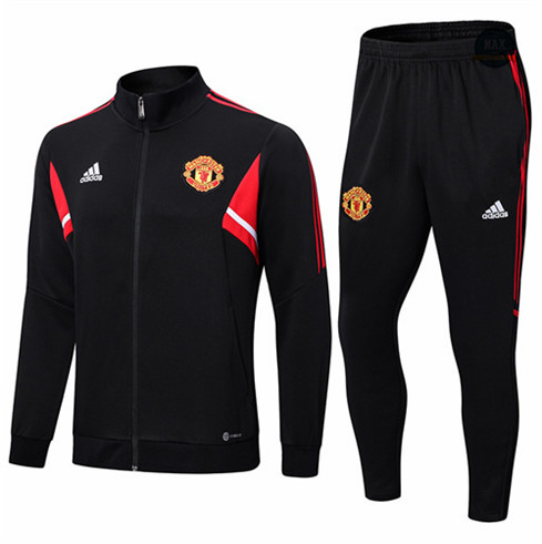 Max Maillot Veste Survetement foot Manchester United Noir 2022 fiable max 247