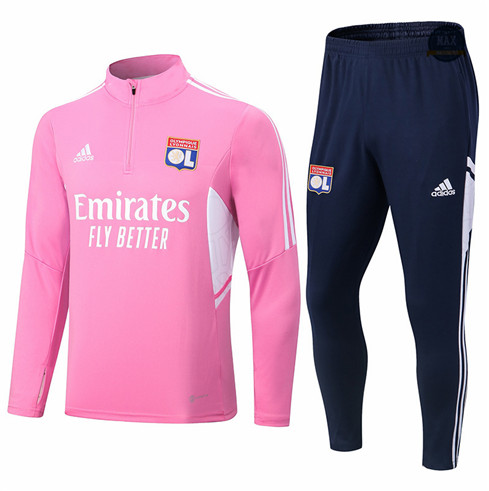 Max Maillot Survetement foot Olympique Lyonnais Rose 2022 fiable max 130