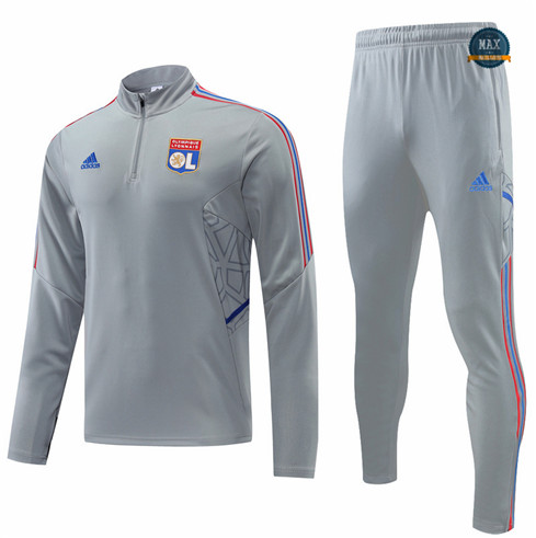 Max Maillot Survetement foot Olympique Lyonnais Gris 2022 fiable max 131