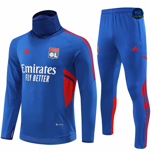 Max Maillot Survetement foot Olympique Lyonnais Bleu 2022 fiable max 134