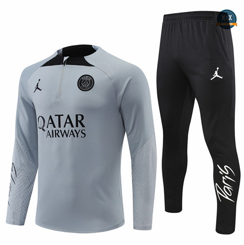 Max Maillot Survetement foot Paris PSG Gris 2022 fiable max 160