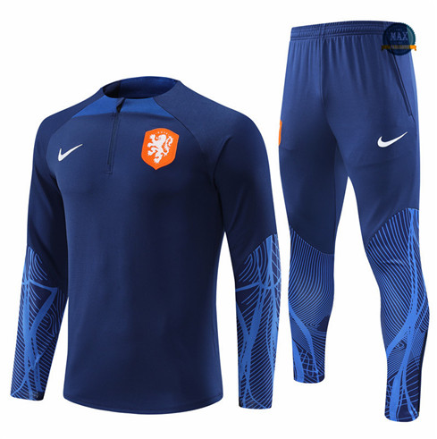 Max Maillot Survetement foot Pays-Bas Bleu 2022 fiable max 213