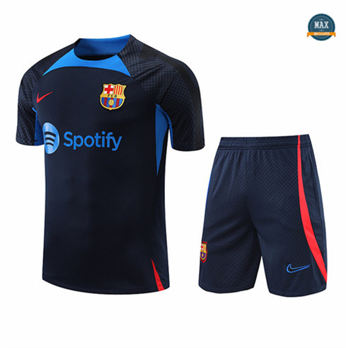 Max Maillot foot Barcelone + Short 2022 Training Bleu fiable max 442