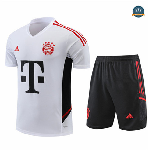 Max Maillot foot Bayern Munich + Short 2022 Training Blanc fiable max 435