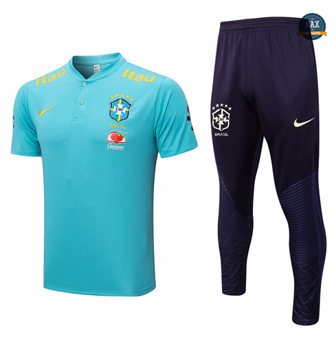 Max Maillot foot Bresil + Pantalon 2022 Training Bleu fiable max 469