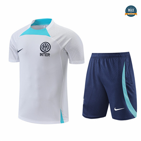 Max Maillot foot Inter Milan + Short 2022 Training Blanc fiable max 490