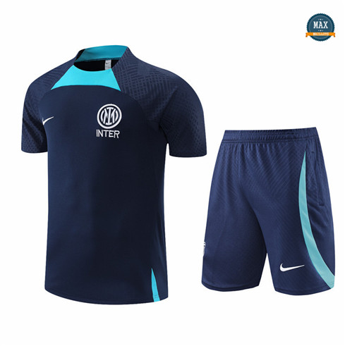 Max Maillot foot Inter Milan + Short 2022 Training Bleu fiable max 491