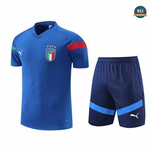 Max Maillot foot Italie + Short 2022 Training Bleu fiable max 473