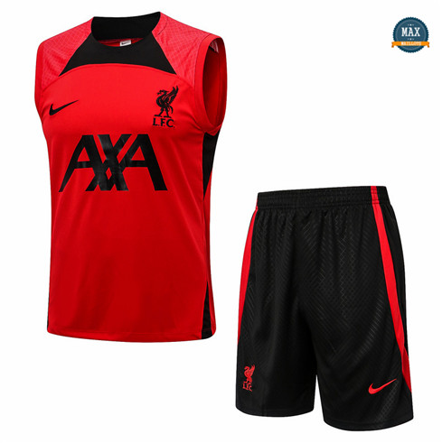 Max Maillot foot Liverpool Debardeur + Short 2022 Training Rouge fiable max 475