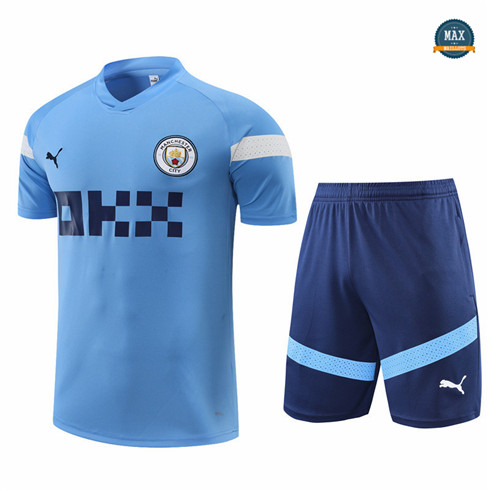 Max Maillot foot Manchester City + Short 2022 Training Bleu fiable max 478