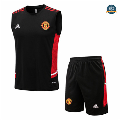 Max Maillot foot Manchester United Debardeur + Short 2022 Training Noir fiable max 480