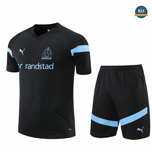 Max Maillot foot Marseille + Short 2022 Training Noir fiable max 450