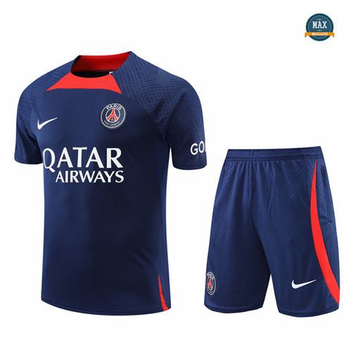 Max Maillot foot Paris PSG + Short 2022 Training Bleu fiable max 461