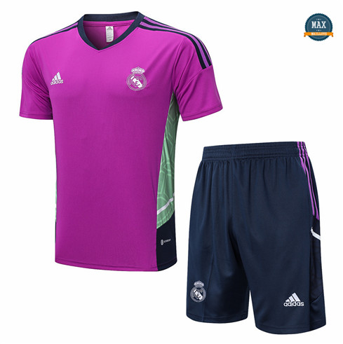 Max Maillot foot Real Madrid + Short 2022 Training Pourpre fiable max 445