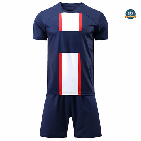 Max Maillot foot Sans logo de marque + Short 2022 Training Bleu fiable max 420