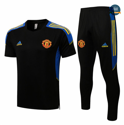 Max Maillot champions league Manchester United + Pantalon 2022/23 Training Noir/Jaune