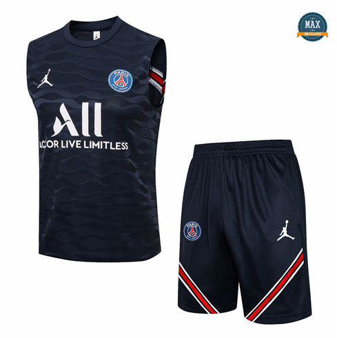 Max Maillot Debardeur Jordan PSG + Pantalon 2022/23 Training Bleu Marine