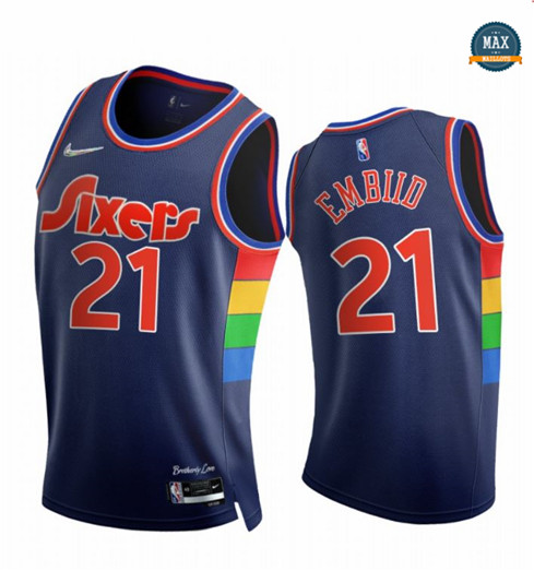 Max Maillot Joel Embiid, Philadelphia 76ers 2021/22 - Édition Ville