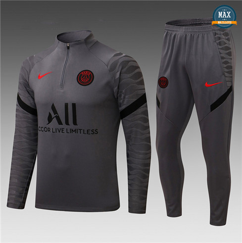 Max Maillot Survetement Enfant Paris PSG Noir/Gris 2022/23