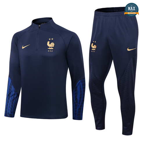 Max Maillot Survetement France Bleu Marine 2022/23