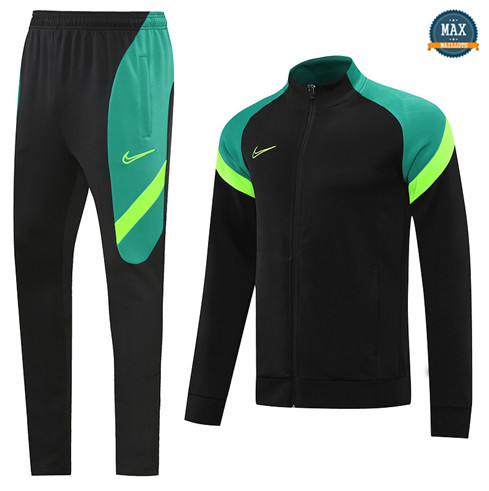 Max Maillot Veste Survetement Nike Noir/Vert 2022/23 MAXA05