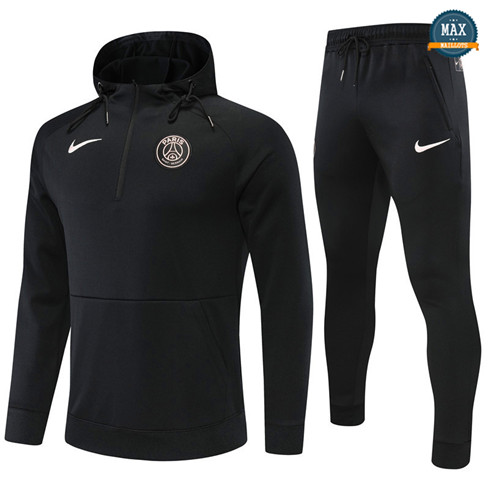 Max Maillot Survetement à capuche Paris PSG Noir 2022/23 MAXA06