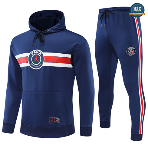 Max Maillot Survetement à capuche Paris PSG Bleu Marine 2022/23