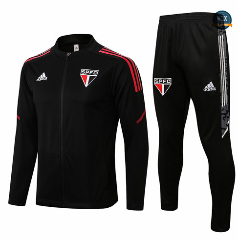 Max Maillot Veste Survetement Sao Paulo Noir 2022/23