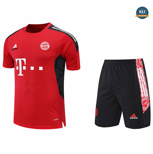 Max Maillot Bayern Munich + Short Training Rouge 2022/23 max2209